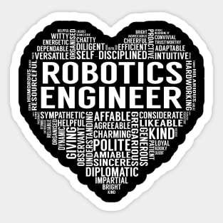 Robotics Engineer Heart Sticker